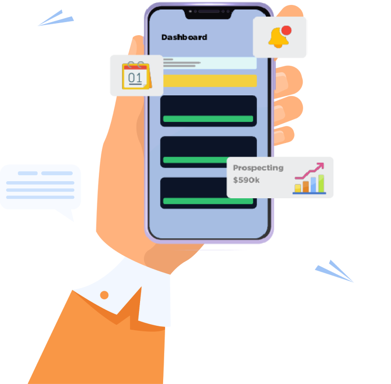 holding mobile ilustrasi
